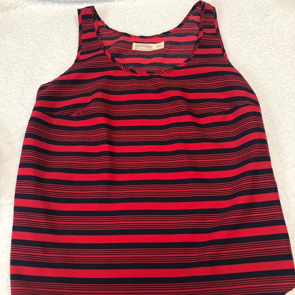 Faded Glory Navy/Red Tank